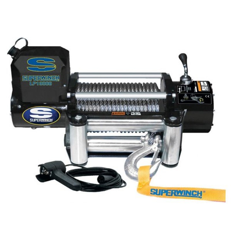 Superwinch Lp10000 Winch, 10,000Lbs/4546Kg Single Line Pull W/ Roller Fairlead, And 12' Handheld Remote