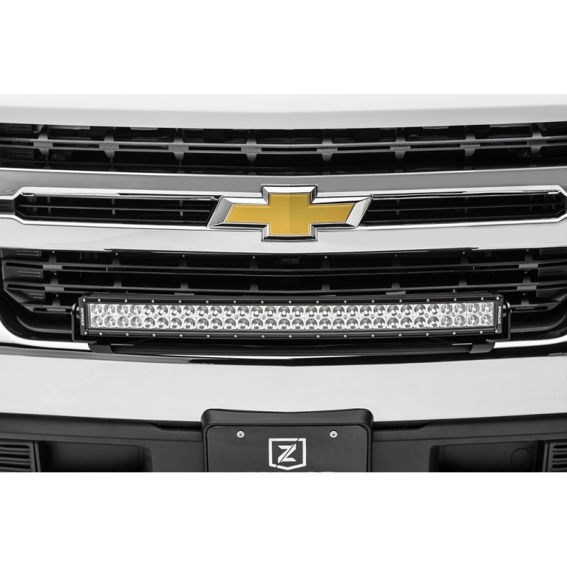 ZROADZ Front Bumper Top LED Light Bar Brackets for 30" Light Bar, Gloss Black, 2019 Silverado 1500