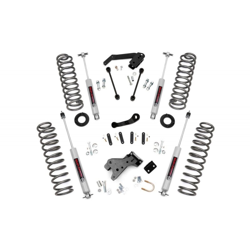 Rough Country 4" Suspension Lift Kit with Premium N3 Series Shocks for Jeep Wrangler Unlimited JK