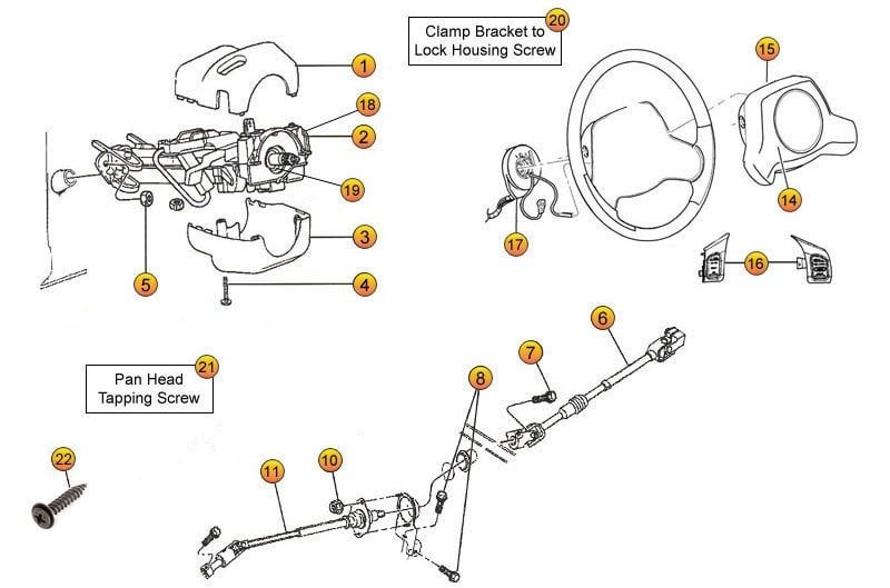 Jeep Wrangler Steering Column Parts | TJ & TJL | Morris 4x4 Center