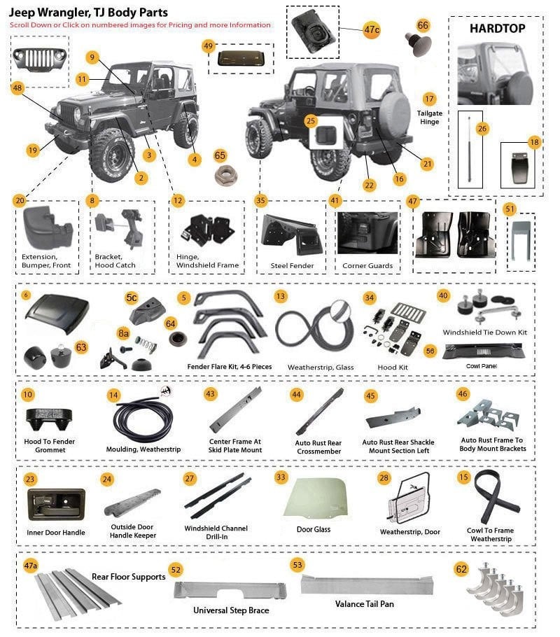 Total 82+ imagen 03 jeep wrangler parts