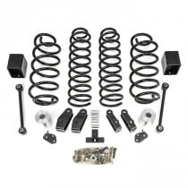 ReadyLift Coil Spring Leveling Kit; 2.5 in. Front Lift; 2 in. Rear Lift; Black Spring w/Shock Extensions;