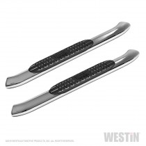 Westin PRO TRAXX 4 Oval Nerf Step Bars - Polished Stainless Steel Rocker Mount - Incl. Mount Kit And Hardware