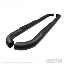 Westin E-Series 3 Round Nerf Step Bars - Textured Black