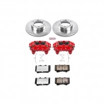Power Stop Front Z36 Truck & Tow Brake Pad and Rotor Kit with Red Powder Coated Calipers for 00-02 Toyota Tundra