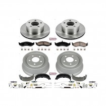 Power Stop Front and Rear Stock Replacement Brake Kit for 91-99 Jeep Wrangler TJ, 92-99 Cherokee XJ