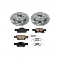 Power Stop Rear Stock Replacement Brake Pad and Rotor Kit for 11-20 Jeep Grand Cherokee with Solid Rear Rotors