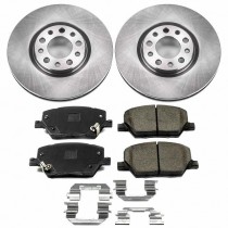 Power Stop Front Stock Replacement Brake Pad and Rotor Kit for 17+ Jeep Compass, 15-19 Renegade