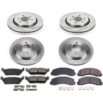 Power Stop Front and Rear Stock Replacement Brake Pad and Rotor Kit for 18-19 Ford F150