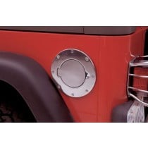 Rampage Billet Style Fuel Door Cover for 07-18 Wrangler JK and JK Unlimited - Chrome