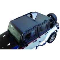 Rampage Combo Brief Extended Topper with Zip Out Rear Section for 07-18 Jeep Wrangler Unlimited JK - Black Diamond