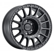 Black Rhino Sandstorm 17"x8" Wheel, Bolt Pattern 5x4.5", BS 4.89", Offset 10, Bore 76.1 - Semi Gloss Black with Machined Dark Tint Ring
