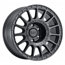 Black Rhino Sandstorm 18"x8" Wheel, Bolt Pattern 5x4.5", BS 4.89", Offset 10, Bore 76.1 - Semi Gloss Black with Machined Dark Tint Ring