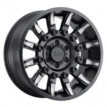 Black Rhino Mission 18"x9" Wheel, Bolt Pattern 5x5", BS 4.29", Offset -18, Bore 71.6 - Matte Black with Machined Tinted Spokes