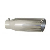Pypes Exhaust Tip 4" ID x 8" OD x 18" L Tip, Bolt-On - Polished