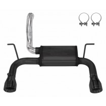 Pypes Street Pro Axle-Back Exhaust System for Wrangler JL/JLU, Dual Exit with Black 4" Tips