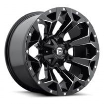 Fuel Off-Road Assault Wheel - 18"x9" - Bolt Pattern 5x4.5" & 5x5" - Backspacing 4.5" - Offset -12 - Gloss Black Milled