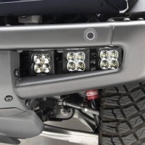 ZROADZ Front Bumper OEM Fog LED Bracket - To Mount (6) 3" or Similar Style LED Pod Lights for 2021+ Ford Bronco