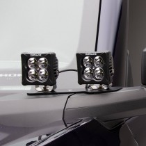 ZROADZ A Pillar LED Bracket - To Mount (4) 3" or Similar Style LED Pod Lights for 2021+ Ford Bronco - Black, Mild Steel