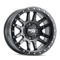 Dirty Life Canyon Pro 9309 Series Wheel, 17"X9", 6X5.5 Bolt Pattern, 5" Back Spacing - Matte Black w/ Matte Black Lip
