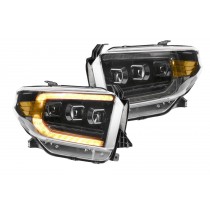 Morimoto XB LED Gen 2 Headlight Set with Amber Side Marker & Amber DRL for 2014-2021 Toyota Tundra