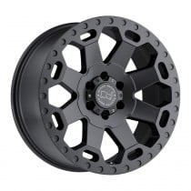 Black Rhino Warlord Wheel, 17"x9", Bolt Pattern 5x5", BS 4.5", Offset -12 - Matte Gunmetal