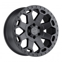 Black Rhino Warlord Wheel, 17"x9", Bolt Pattern 6x5.5", BS 4.5", Offset -12 - Matte Gunmetal
