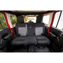 ARB JLU Rear Seat Skin Seat Cover - Black with Red Stitching