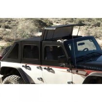 Rampage TrailView Soft Top with Fold-Back Sunroof - Black Diamond