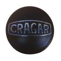 Cragar Closed Center Cap with Logo, Black - Sold Individually