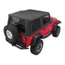 Rampage Factory Replacement Soft Top with Soft Upper Doors & Tinted Windows - Black Diamond
