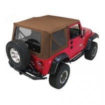 Rampage Complete Soft Top With Clear Windows, Fits Full Steel Doors, Spice