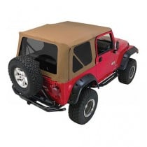 Rampage Complete Soft Top With Tinted Windows, Fits Full Steel Doors, Spice