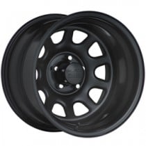 Black Rock Steel Wheel 942 Type D - 15x8" - Bolt Pattern 5x4.5" - Back Spacing 4.75" - Satin Black