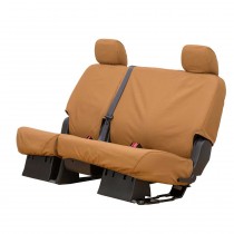 Covercraft SeatSaver Split Rear Seat Covers with Adjustable Headrests - Polycotton, Tan - Pair