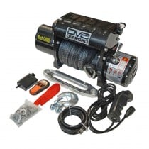 DV8 Off-Road 12,000 lb. Winch with Synthetic Line and Wireless Remote, Black
