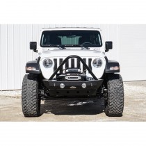 LoD JL Signature Series Shorty Front Bumper with Stinger, for Zeon Winch - Bare Steel