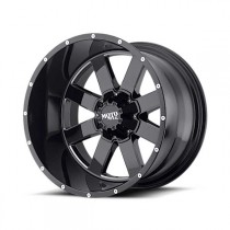 Moto Metal MO962 Wheel - 20"x12" - Bolt Pattern 6x5.3"- Backspacing 4.77" - Offset -44 - Gloss Black with Milled Accents