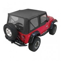 Rampage Complete Soft Top Kit with Soft Upper Doors Black Diamond