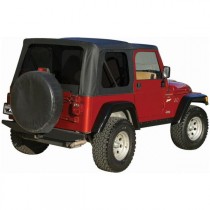 Rampage Factory Replacement Soft Top with No Doors and Tinted Windows - Black Diamond
