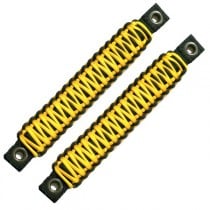 Bartact Paracord Sound Bar Grab Handles with Grommets, Black and Yellow - Pair