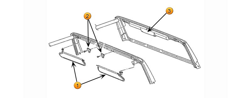 2010 jeep wrangler sun visor replacement