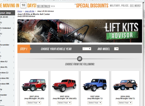 lift kits for your jeep wrangler and cherokees