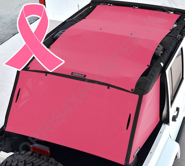 Pink Jeep soft top for breast cancer awareness