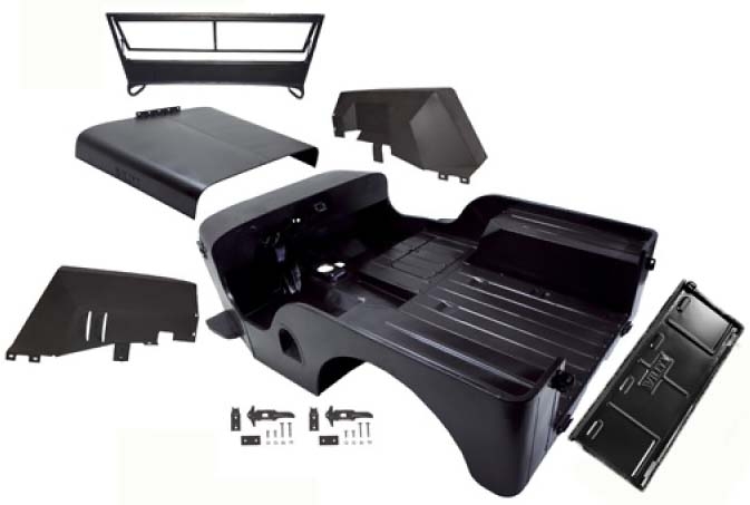 Omix jeep body tubs, hoods and fenders