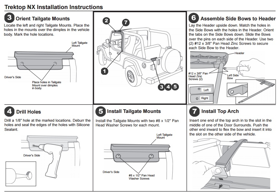 Jeep parts installation PDF example