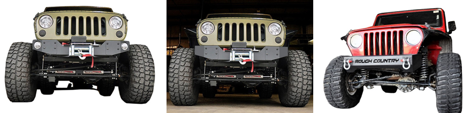 Rough Country Front Hybrid Stubby Winch Bumper Trio Under $300