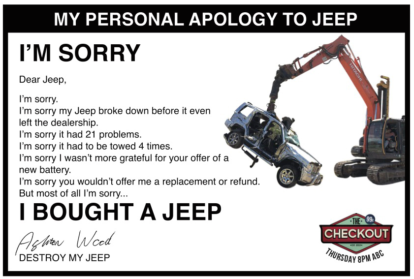 Jeep Apology