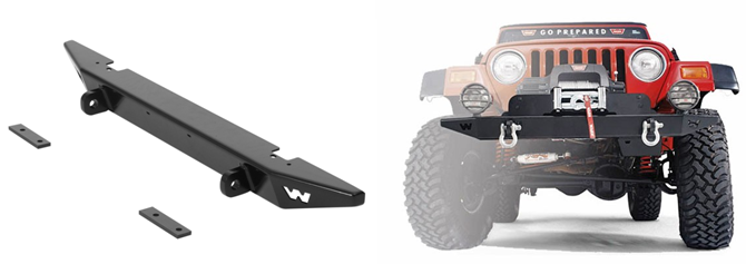 Warn Rock Crawler Front Bumper with D-Ring Mounts Under $300