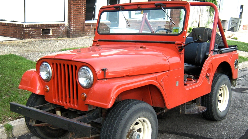 Jeep CJ-5 V6 red open body